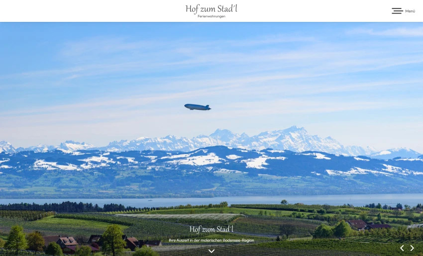 Screenshot Ferienwohnungen Hof zum Stadl